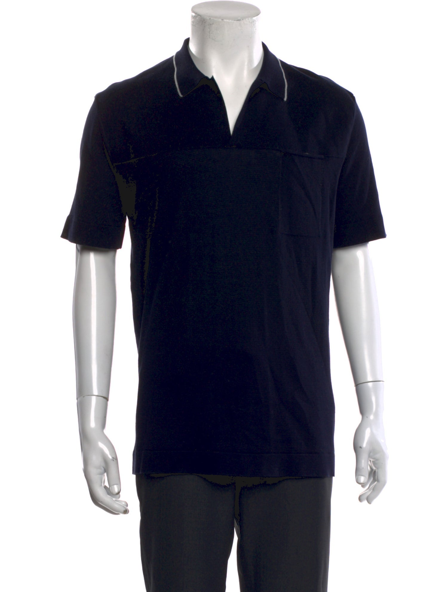 Jil Sander V-Neck Short Sleeve Polo Shirt